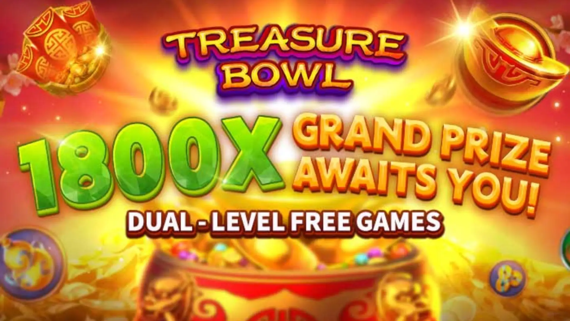 Multiplicadores Treasure Bowl luz777 - 7777x Máximo com Tigela Dourada